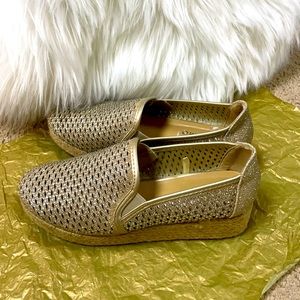 Andiamo sparkly wedge flatforms
